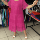 💥Letzter Tag Verkauf 60%💥Einfarbiges Kleid mit kurzen Ärmeln und Spitze