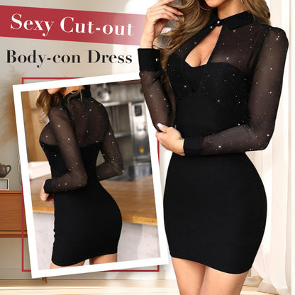 ✨Was soll ich morgen anziehen?✨Sexy Mesh-Bodycon-Minikleid