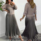 🍂59 % Rabatt-Aktion🍂Stilvolles und elegantes Kleid mit Rundhalsausschnitt und Falten für Damen