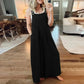 Ä&lt;&lt;&lt;t32&gt;18&gt;1&gt;melloser  Jumpsuit für  Damen  mit weitem  Bein  und  Taschen