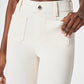 Bauchfrei gekrempelte Jeans mit weitem Bein