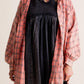 Vintage Used-Look Rot-Karo Oversize Hemd