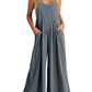 Ä&lt;&lt;&lt;t32&gt;18&gt;1&gt;melloser  Jumpsuit für  Damen  mit weitem  Bein  und  Taschen