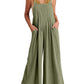 Ä&lt;&lt;&lt;t32&gt;18&gt;1&gt;melloser  Jumpsuit für  Damen  mit weitem  Bein  und  Taschen