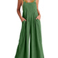 Ä&lt;&lt;&lt;t32&gt;18&gt;1&gt;melloser  Jumpsuit für  Damen  mit weitem  Bein  und  Taschen