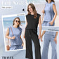 🌺2025 Neue Frauen Casual Cap Sleeve Top Wide Leg Crop Pants Zweiteilige Sets🌺