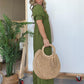 Damen Jumpsuit mit quadratischem Ausschnitt und gesmoktem Oberteil Knopf