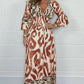 &lt;&lt;&lt;&lt;&lt;t63&gt;51&gt;9&gt;1&gt;0&gt;tmungsaktives, modisches, langes  A-Linien-Kleid  mit V-Ausschnitt