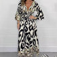 &lt;&lt;&lt;&lt;&lt;t63&gt;51&gt;9&gt;1&gt;0&gt;tmungsaktives, modisches, langes  A-Linien-Kleid  mit V-Ausschnitt