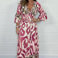 &lt;&lt;&lt;&lt;&lt;t63&gt;51&gt;9&gt;1&gt;0&gt;tmungsaktives, modisches, langes  A-Linien-Kleid  mit V-Ausschnitt