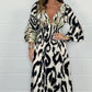 &lt;&lt;&lt;&lt;&lt;t63&gt;51&gt;9&gt;1&gt;0&gt;tmungsaktives, modisches, langes  A-Linien-Kleid  mit V-Ausschnitt