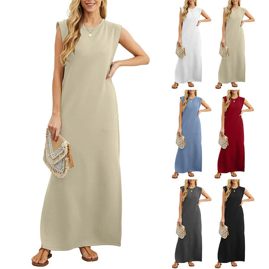 ⏳Begrenzte Zeit Rabatt💥Damen Lockeres, Geteiltes, Faltenfreies Langarmkleid