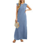 ⏳Begrenzte Zeit Rabatt💥Damen Lockeres, Geteiltes, Faltenfreies Langarmkleid