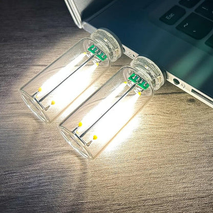Tragbares USB-Nachtlicht mit Touch-Control-Glaskolben
