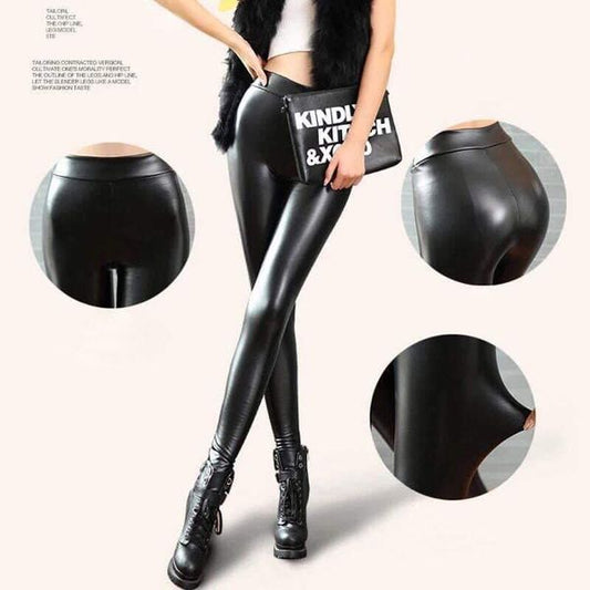 🔥FREE SHIPPING👖faux leather leggings (fleece inside)