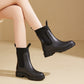 Wasserdichte rutschfeste mittelhohe Stiefel mit dicker Sohle