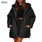 Trendy leichte Steppjacke mit Kapuze für den Winter für Damen