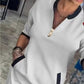 50%&lt;&lt;&lt;&lt;&lt;t48&gt;36&gt;8&gt;7&gt;3&gt;abatt🔥Trendy, lässiges  Kleid  mit V-Ausschnitt und 3/4-Ärmeln  für  Damen