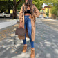 🍂 Early-bird price 50% Rabatt 🍁Lange, lässige, einfarbige Damenjacke mit Kapuze