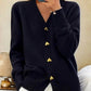 🍂 Early-bird price 50% Rabatt 🍁Damen-Cardigan aus einfarbiger Wolle mit Knöpfen
