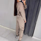💕Damen Glitter Rhinestone Sweatshirt & Casual Hose 2-teiliges Set