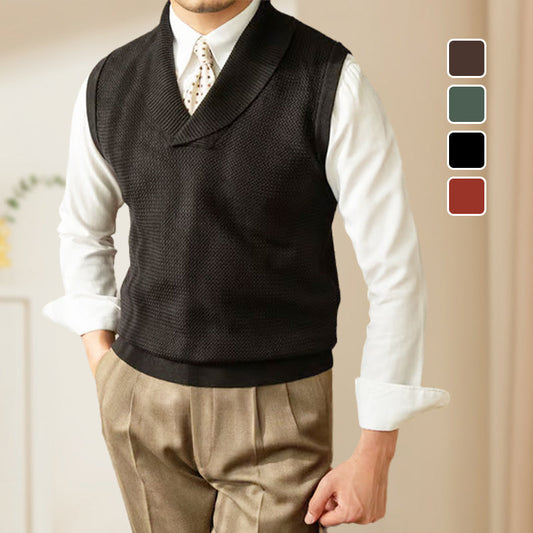 🎅Weihnachtsverkauf - 31 % RABATT🎅 Elegante Strickweste im Slim Fit für Herren