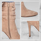 👠Kurze Damenstiefel mit hohem Absatz und spitzer Zehe