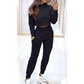🔥Frühling Spezial 50% OFF🔥2-teiliges Set für Damen: Sweatshirt mit Stehkragen und Hose mit Bündchen