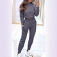 🔥Frühling Spezial 50% OFF🔥2-teiliges Set für Damen: Sweatshirt mit Stehkragen und Hose mit Bündchen