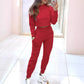 🔥Frühling Spezial 50% OFF🔥2-teiliges Set für Damen: Sweatshirt mit Stehkragen und Hose mit Bündchen