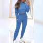 🔥Frühling Spezial 50% OFF🔥2-teiliges Set für Damen: Sweatshirt mit Stehkragen und Hose mit Bündchen