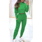 🔥Frühling Spezial 50% OFF🔥2-teiliges Set für Damen: Sweatshirt mit Stehkragen und Hose mit Bündchen