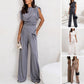💕Elegantes, einfarbiges zweiteiliges Set für Damen😎(2-teiliges Set)💕