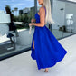 🌴☀️Damen Spaghettiträger Kleid mit hohem Schlitz 👗💖