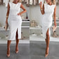 Ä&lt;&lt;t33&gt;1&gt;melloses  Damen  Bodycon  Kleid  mit Schlitz
