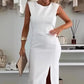 Ä&lt;&lt;t33&gt;1&gt;melloses  Damen  Bodycon  Kleid  mit Schlitz