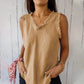 Ä&lt;t1&gt;melloses  T-Shirt aus  Leinen  und  Baumwolle  für  Damen