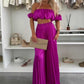 🔥2025 Hot Sale🔥Sexy, einfarbiges Oberteil und Hose mit weitem Bein für Damen, zweiteiliges Set