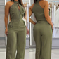 Ä&lt;&lt;&lt;t42&gt;33&gt;1&gt;melloses  Crop-Top  und  High-Waist-Hose-Outfit für  Damen
