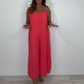&lt;&lt;&lt;t43&gt;19&gt;0&gt;equemer  und  eleganter  rückenfreier  Jumpsuit in  Volltonfarbe  für  Damen