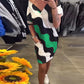 🥻 Kurzarmkleid mit V-Ausschnitt für Damen