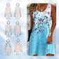 Ä&lt;&lt;t25&gt;1&gt;melloses  Sommerkleid  mit Blumenmuster  für  Damen