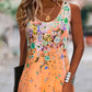 Ä&lt;&lt;t25&gt;1&gt;melloses  Sommerkleid  mit Blumenmuster  für  Damen