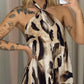 &lt;t0&gt;edrucktes  Neckholder-Maxikleid  für  Damen