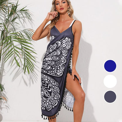 Einteiliges rückenfreies Strandkleid für Damen