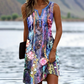 Ä&lt;&lt;&lt;t36&gt;24&gt;1&gt;melloses  Damenkleid  mit V-Ausschnitt und  Druck