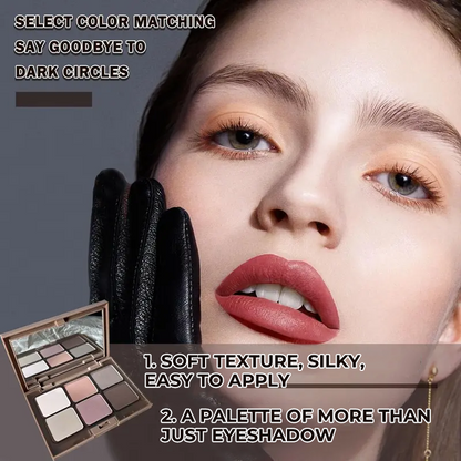 ✨Im Sommer trockene Augen schminken ✨Multifunktionale 6-Farben-Lidschattenpalette