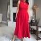 Elegantes Damen-Maxikleid mit U-Boot-Ausschnitt
