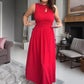 Elegantes Damen-Maxikleid mit U-Boot-Ausschnitt