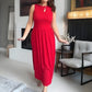 Elegantes Damen-Maxikleid mit U-Boot-Ausschnitt